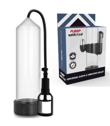 PUMP ADDICTED - BOMBA ERECCIÓN RX7 TRANSPARENTE CON VIBRADOR