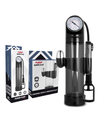 PUMP ADDICTED - BOMBA ERECCIÓN RX9 NEGRO CON VIBRADOR