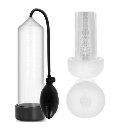 PUMP ADDICTED - RX3 BOMBA ERECCIÓN CLEAR CON MASTURBADOR