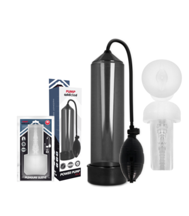 PUMP ADDICTED - RX3 BOMBA ERECCIÓN NEGRO CON MASTURBADOR