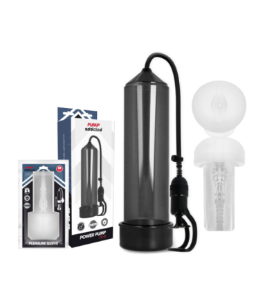 PUMP ADDICTED - BOMBA ERECCIÓN RX5 BLACK CON MASTURBADOR
