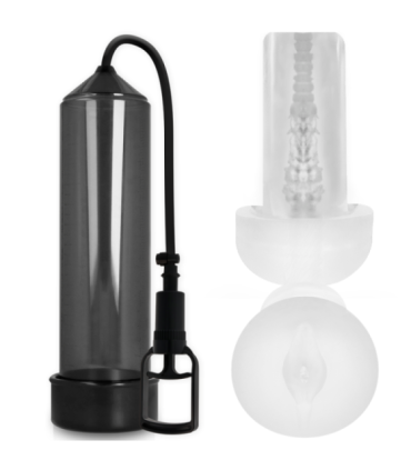 PUMP ADDICTED - BOMBA ERECCIÓN RX7 NEGRO CON MASTURBADOR