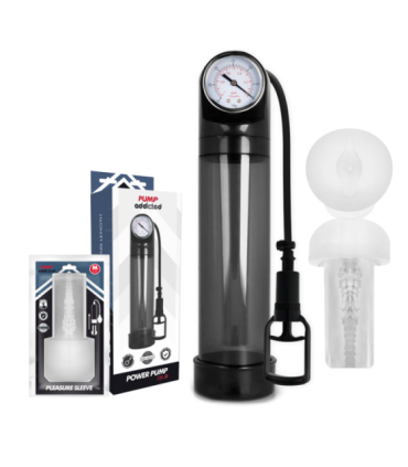 PUMP ADDICTED - BOMBA ERECCIÓN RX9 NEGRO CON MASTURBADOR