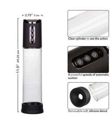 CALEXOTICS - PEAK BOMBA ONDAS ESTIMULADORASA 4 VELOCIDADES NEGRO