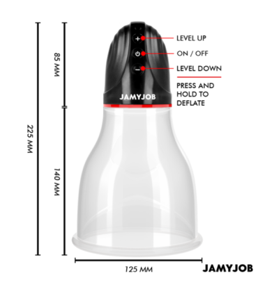 JAMYJOB - XPAND LITE BOMBA AUTOMTICA DE TESTÍCULOS 3 NIVELES DE ONDAS ESTIMULADORAS GRIS