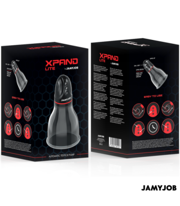JAMYJOB - XPAND LITE BOMBA AUTOMTICA DE TESTÍCULOS 3 NIVELES DE ONDAS ESTIMULADORAS GRIS