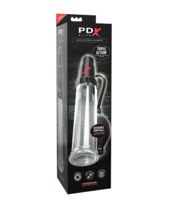 PDX ELITE - BOMBA DE ONDAS ESTIMULADORAS MASTURBADORA CON VIBRACIÓN SUCK N PUMP STROKER