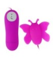 BAILE - ESTIMULADOR DE CLÍTORIS MARIPOSA LOVE EGGS 12 VELOCIDADES LILA CONTROL REMOTO