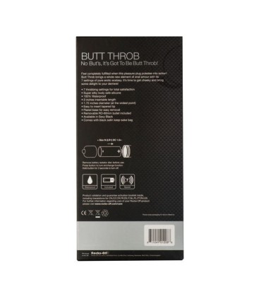 ROCKS-OFF - BUTT THROB ESTIMULADOR DEL PUNTO P 7 VELOCIDADES NEGRO