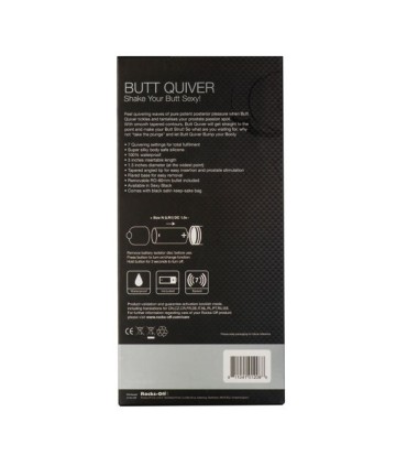 ROCKS-OFF - BUTT QUIVER ESTIMULADOR DEL PUNTO P 7 VELOCIDADES NEGRO