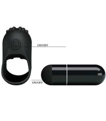 PRETTY LOVE - FLIRTATION DEDAL CON VIBRACIÓN STEWARD NEGRO