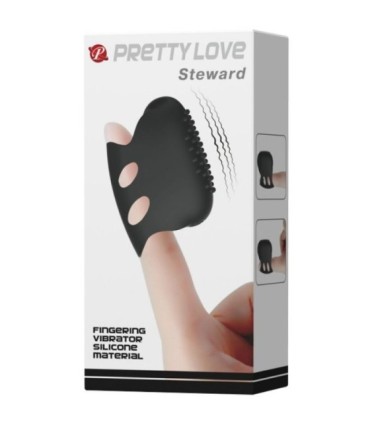 PRETTY LOVE - FLIRTATION DEDAL CON VIBRACIÓN STEWARD NEGRO