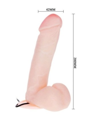 BAILE - DILDO REALÍSTICO CON VIBRACIÓN Y ROTACIÓN 20 CM