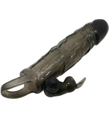 BAILE - BRAVE MAN FUNDA REALISTICA PENE CON RABBIT 16.5 CM NEGRO