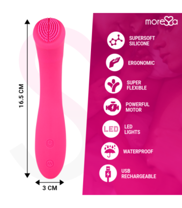 MORESSA - CELSO MASAJEADOR DUO PUNTO G Y SUERO PELVICO PREMIUM SILICONE RECARGABLE