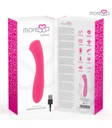 MORESSA - CELSO MASAJEADOR DUO PUNTO G Y SUERO PELVICO PREMIUM SILICONE RECARGABLE