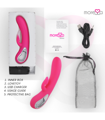 MORESSA - DUSTIN ONDAS ESTIMULADORAS CLITORIAL Y POTENTE VIBRACIÓN PREMIUM SILICONE RECARGABLE