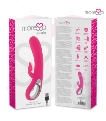 MORESSA - DUSTIN ONDAS ESTIMULADORAS CLITORIAL Y POTENTE VIBRACIÓN PREMIUM SILICONE RECARGABLE