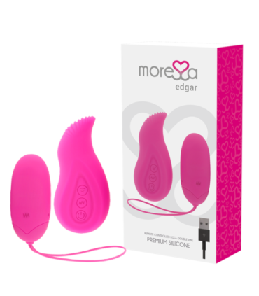 MORESSA - EDGAR SET DUO HUEVO REMOTO Y MANDO CON VIBRACIÓN INCORPORADA PREMIUM SILICONE CONTROL REMOTO