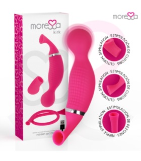 MORESSA - KIRK DUO ONDAS ESTIMULADORAS + MASAJEADOR MULTI PRESTACIONES PREMIUM SILICONE RECARGABLE