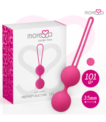 MORESSA - OSIAN TWO ENTRENAMIENTO SUELO PELVICO 101gr PREMIUM SILICONA ROSA