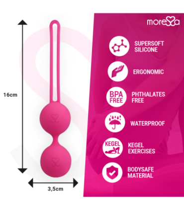 MORESSA - OSIAN TWO ENTRENAMIENTO SUELO PELVICO 101gr PREMIUM SILICONA ROSA