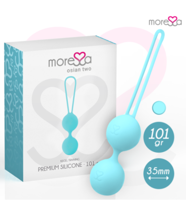 MORESSA - OSIAN TWO ENTRENAMIENTO SUELO PELVICO 101gr PREMIUM SILICONA TURQUESA