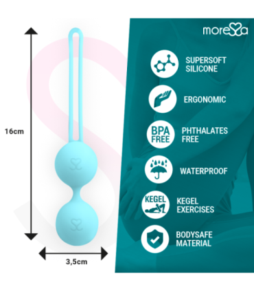 MORESSA - OSIAN TWO ENTRENAMIENTO SUELO PELVICO 101gr PREMIUM SILICONA TURQUESA