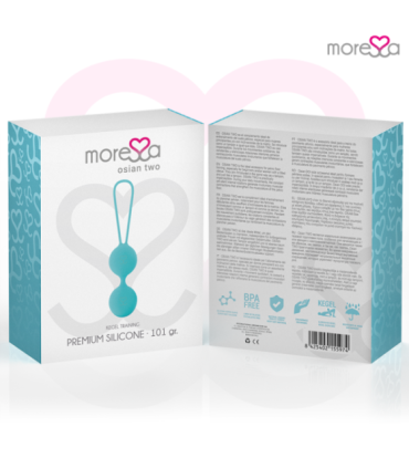 MORESSA - OSIAN TWO ENTRENAMIENTO SUELO PELVICO 101gr PREMIUM SILICONA TURQUESA