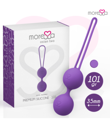 MORESSA - OSIAN TWO ENTRENAMIENTO SUELO PELVICO 101gr PREMIUM SILICONA LILA