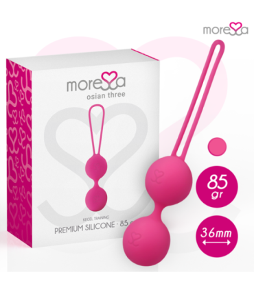 MORESSA - OSIAN THREE ENTRENAMIENTO SUELO PELVICO 85 gr PREMIUM SILICONA ROSA