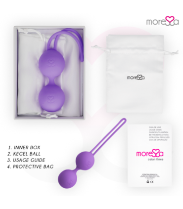 MORESSA - OSIAN THREE ENTRENAMIENTO SUELO PELVICO 85 gr PREMIUM SILICONA LILA