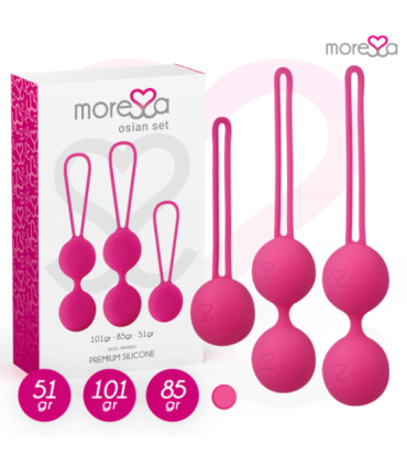 MORESSA - OSIAN SET PREMIUM SILICONA ROSA (Osian One - 51 g | Osian Two - 101 g | Osian Three 85 g)