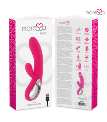 MORESSA - TROY MASAJEADOR PUNTO G Y CLITORIS PREMIUM SILICONE RECARGABLE