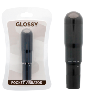 GLOSSY - POCKET VIBRADOR NEGRO
