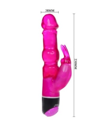 BAILE - WAVES OF PLEASURE FANTASY VIBRADOR CON RABBIT LILA 23 CM