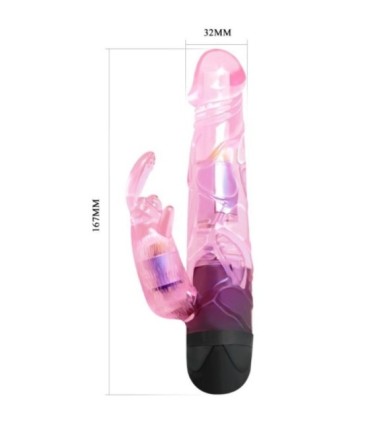 BAILE - GIVE YOU LOVER VIBRADOR CON RABBIT ROSA