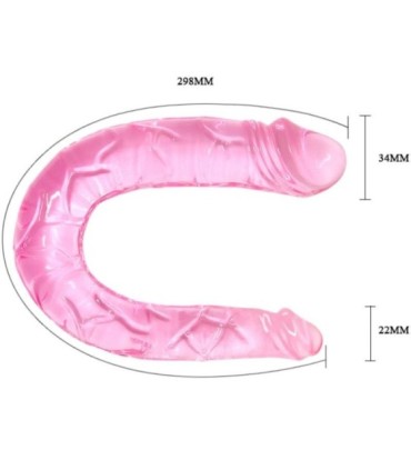 BAILE - DOUBLE DONG DILDO DOBLE ROSA