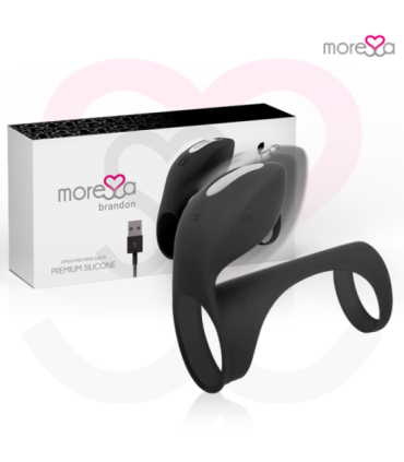 MORESSA - BRANDON POTENTE ANILLO VIBRADOR CON FUNDA DE ENGROSAMIENTO MASCULINO