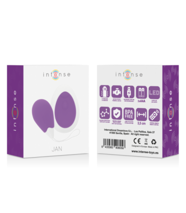INTENSE - JAN HUEVO VIBRADOR CONTROL REMOTO LILA