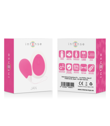 INTENSE - JAN HUEVO VIBRADOR CONTROL REMOTO ROSA