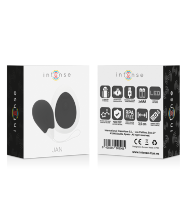 INTENSE - JAN HUEVO VIBRADOR CONTROL REMOTO NEGRO