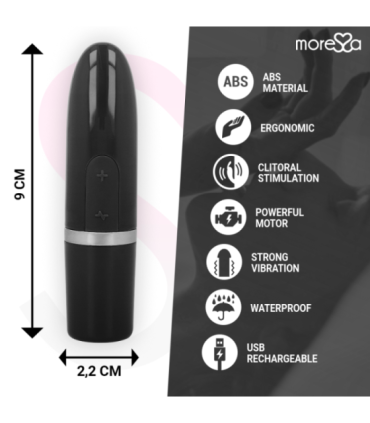 MORESSA - IVY MASAJEADOR SIMULADOR LABIAL DE VIAJE NEGRO