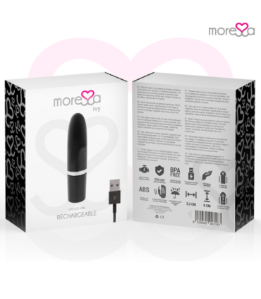 MORESSA - IVY MASAJEADOR SIMULADOR LABIAL DE VIAJE NEGRO