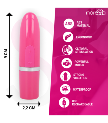 MORESSA - IVY  MASAJEADOR SIMULADOR LABIAL DE VIAJE ROSA
