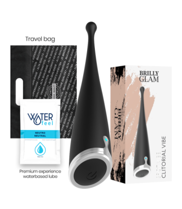 BRILLY GLAM - SPOT VIBE VIBRADOR CLITORIAL ORGASMICO SILICONA NEGRO