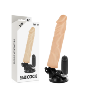 BASECOCK - VIBRADOR REALÍSTICO CONTROL REMOTO NATURAL 21 CM -O- 4 CM