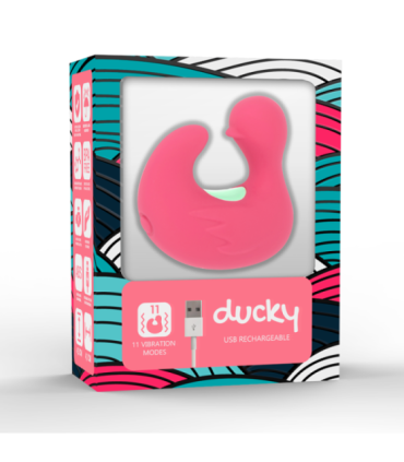 HAPPY LOKY - DEDAL PATO ESTIMULADOR DE SILICONA RECARGABLE DUCKYMANIA
