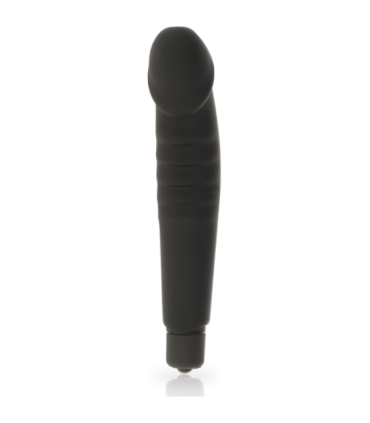 DOLCE VITA - REALISTIC  PLEASURE VIBRADOR SILICONA NEGRO