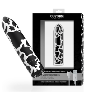 CUSTOM BULLETS - BALA RECARGABLE COW 10 INTENSIDADES